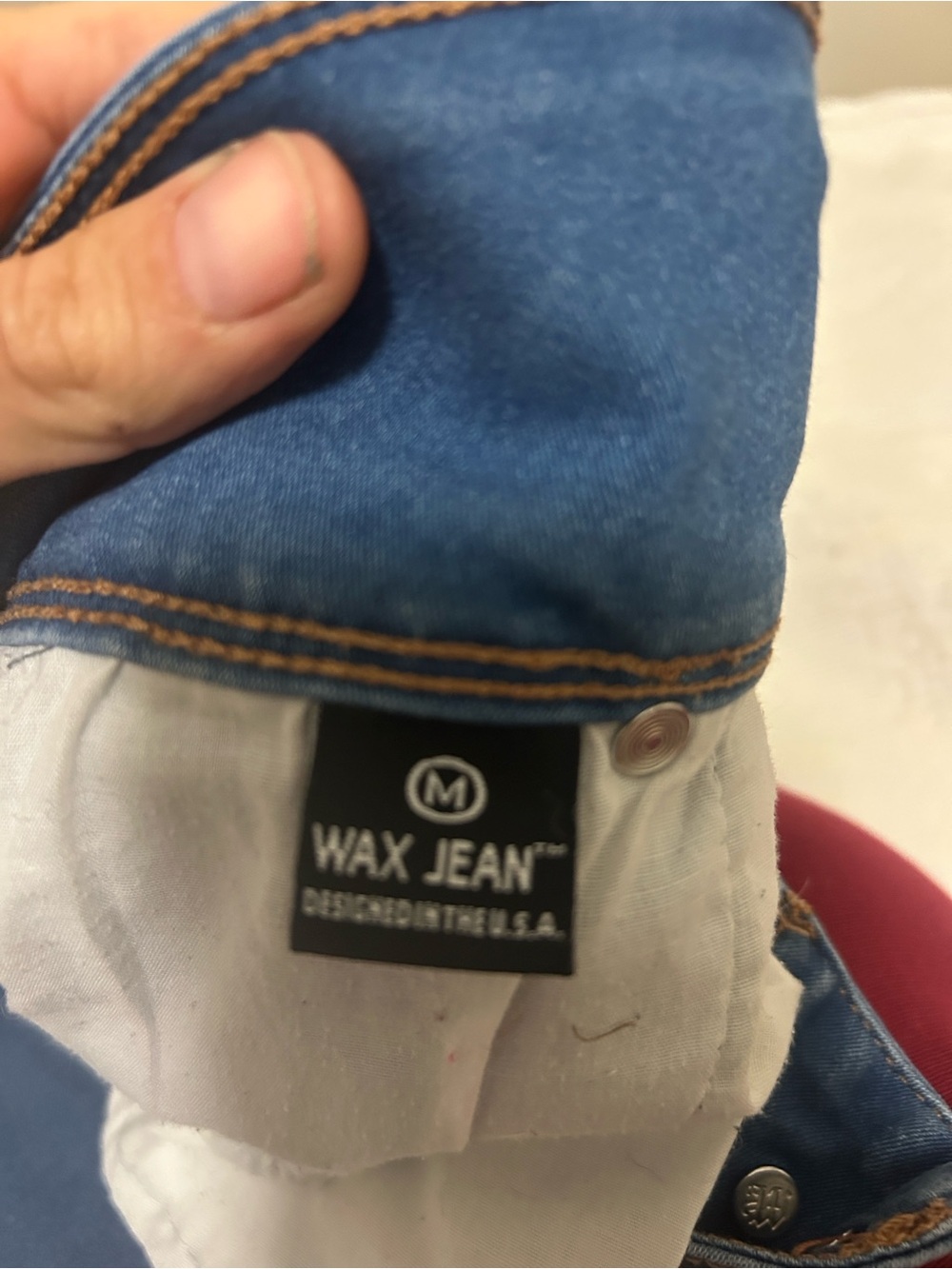 Wax Jean Dark Blue Rolled Hem Women's Shorts size M - Picture 4 of 4
